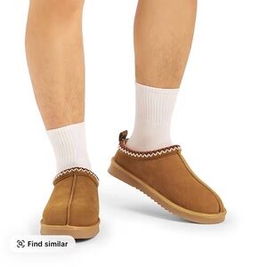Dream Pairs Chestnut Brown Slip-On Ankle Booties with Zigzag Trim